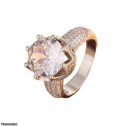 TRSH00883 KYC Round Cut Crown ZIRCON Ring - TRSH