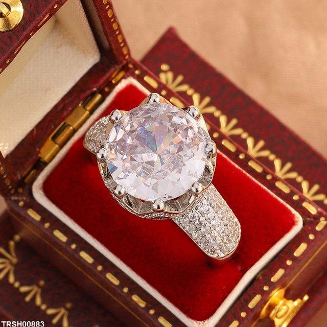 TRSH00883 KYC Round Cut Crown ZIRCON Ring - TRSH