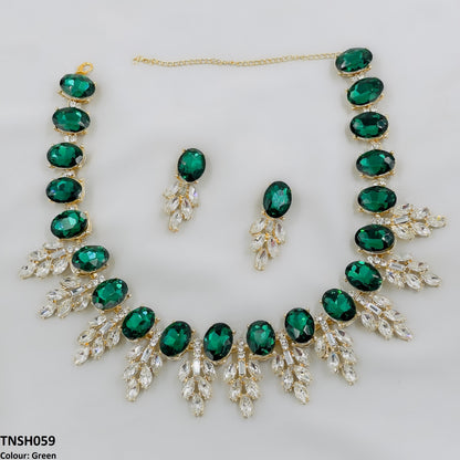 TNSH059 BQN Oval Pear Necklace Set