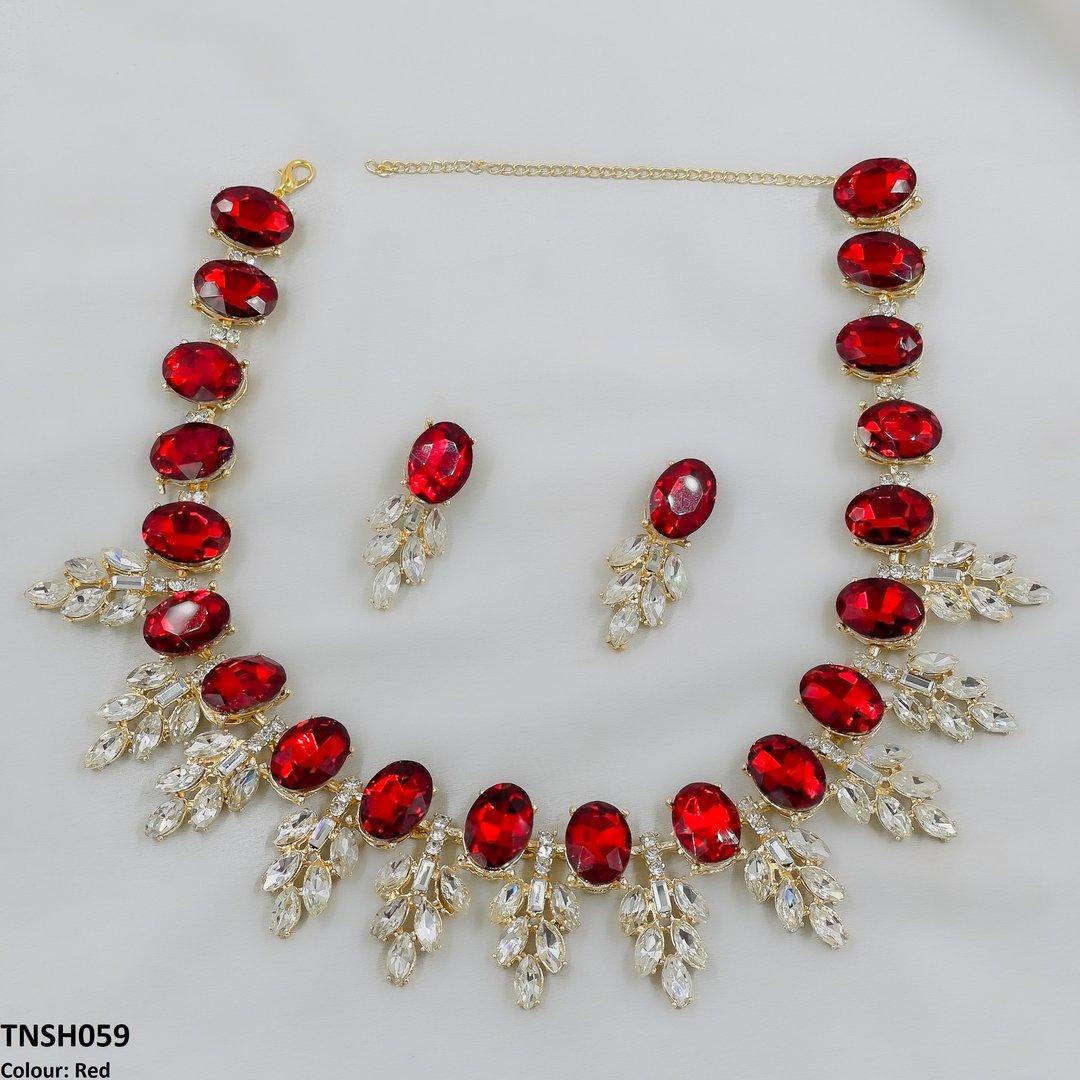 TNSH059 BQN Oval Pear Necklace Set