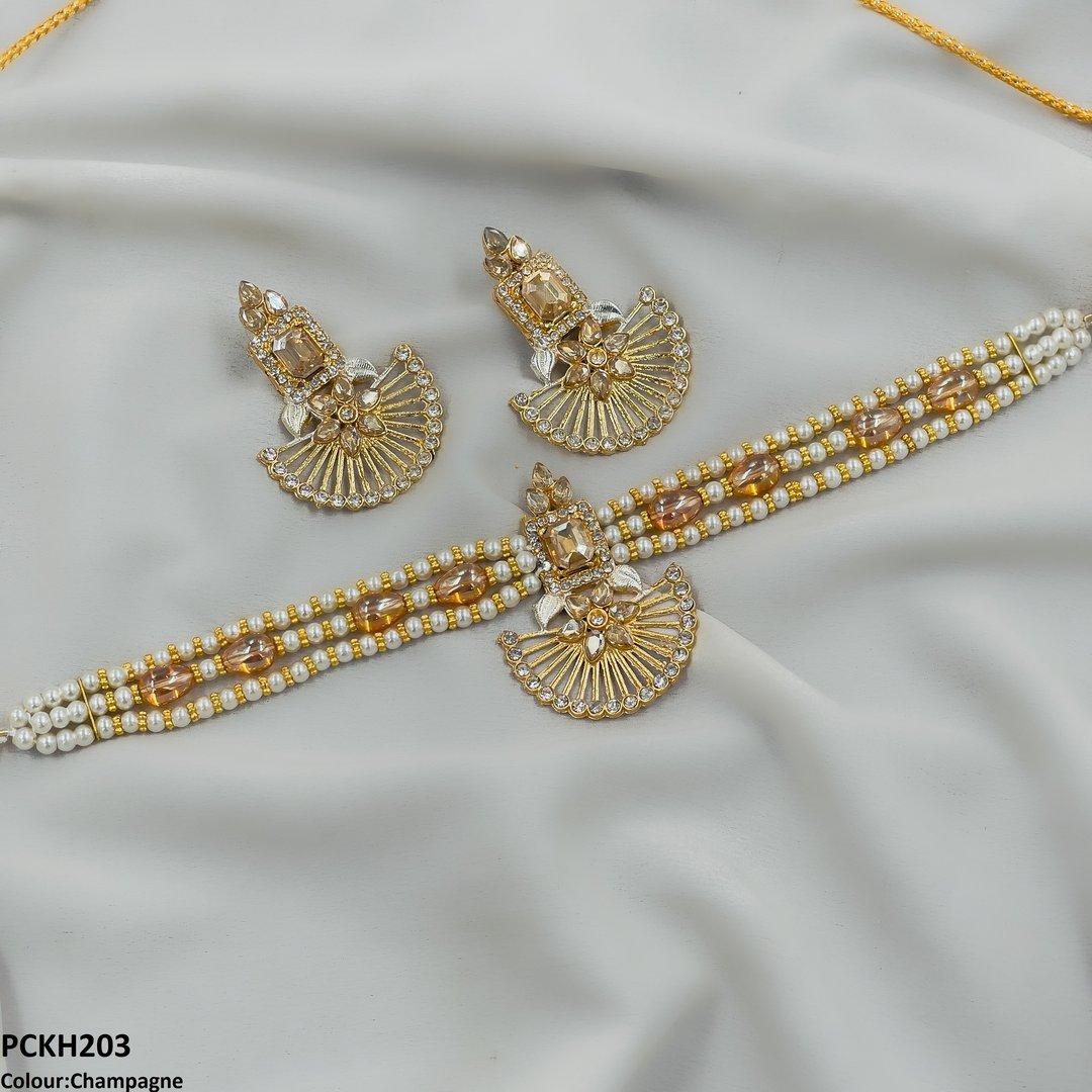 PCKH203 SDQ Square Flower Choker Set