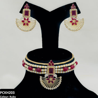 PCKH203 SDQ Square Flower Choker Set