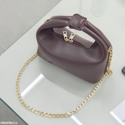 HBGP00111 Trendy Ladies Hand Bag - Dark Brown - HBGP