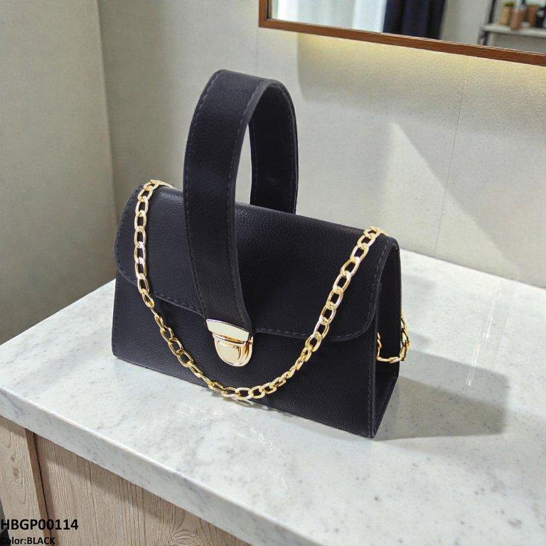 HBGP00114 Imperial Velvet Night Ladies Shoulder Bag - Black - HBGP