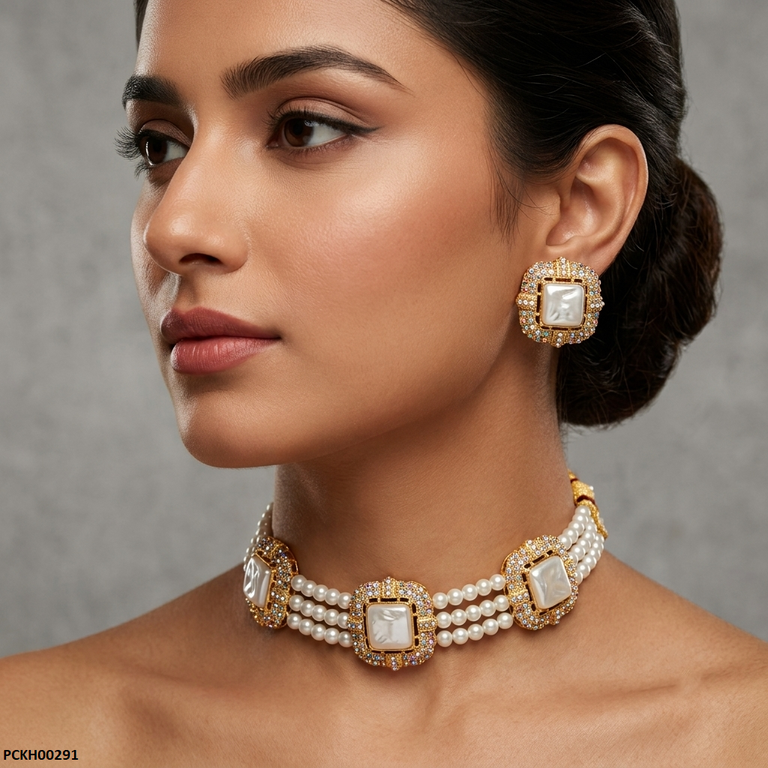 PCKH00291 MZM Pear/Square Choker Set - PCKH