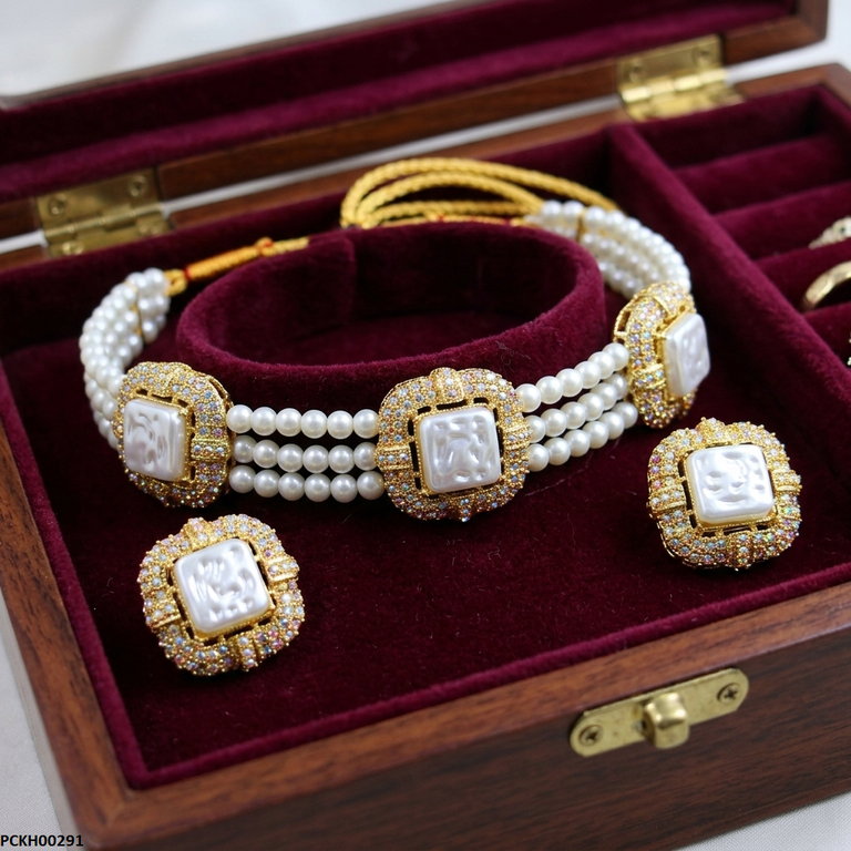 PCKH00291 MZM Pear/Square Choker Set - PCKH
