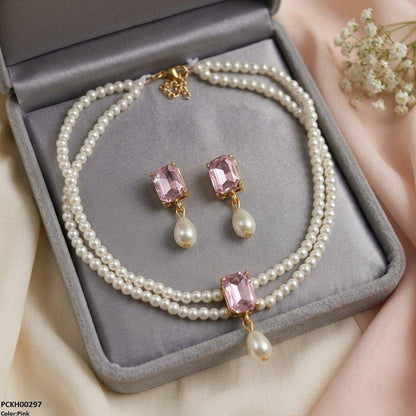 PCKH00297 ABD  Rectangle  Choker Set - PCKH