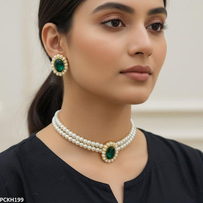 PCKH199 SDQ Pearl Oval Choker Set