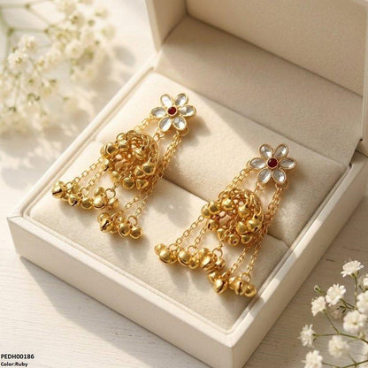 PEDH00186 SDQ  Layer Pearl Drop Earrings - PEDH