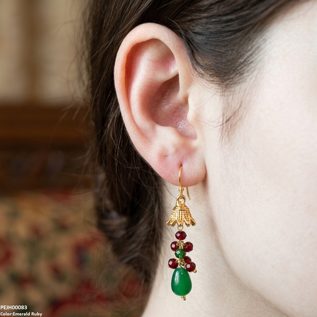PEJH00083 MZM Round Pearl Drop Jhumki - PEJH