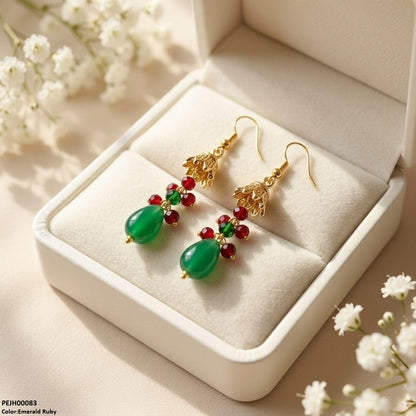 PEJH00083 MZM Round Pearl Drop Jhumki - PEJH