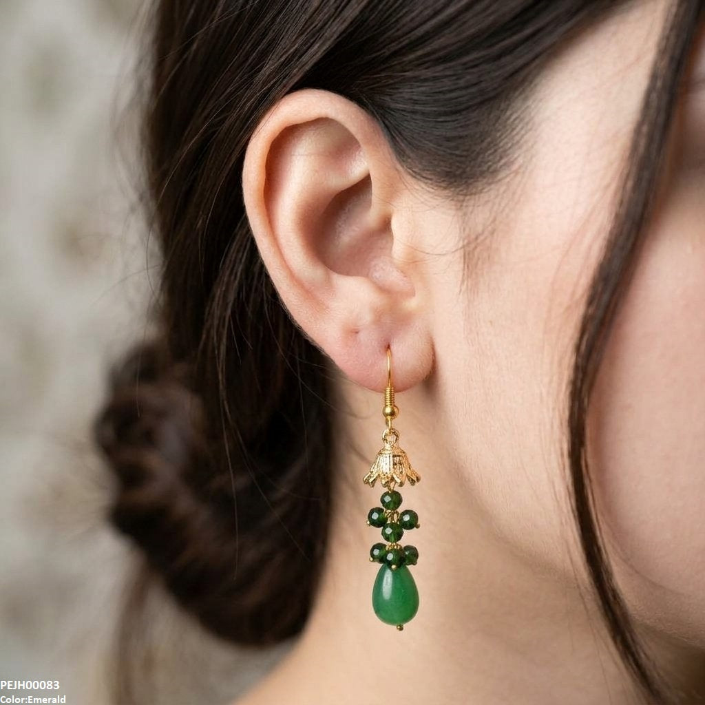 PEJH00083 MZM Round Pearl Drop Jhumki - PEJH