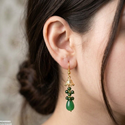PEJH00083 MZM Round Pearl Drop Jhumki - PEJH