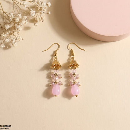 PEJH00083 MZM Round Pearl Drop Jhumki - PEJH