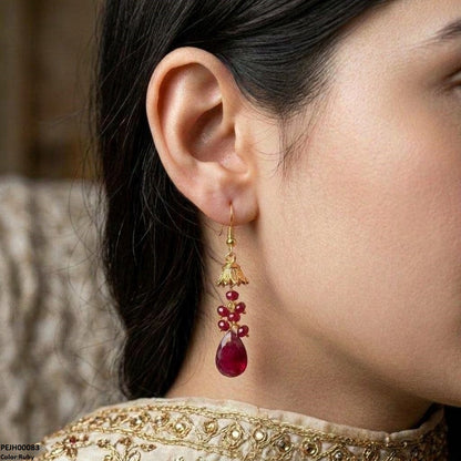 PEJH00083 MZM Round Pearl Drop Jhumki - PEJH