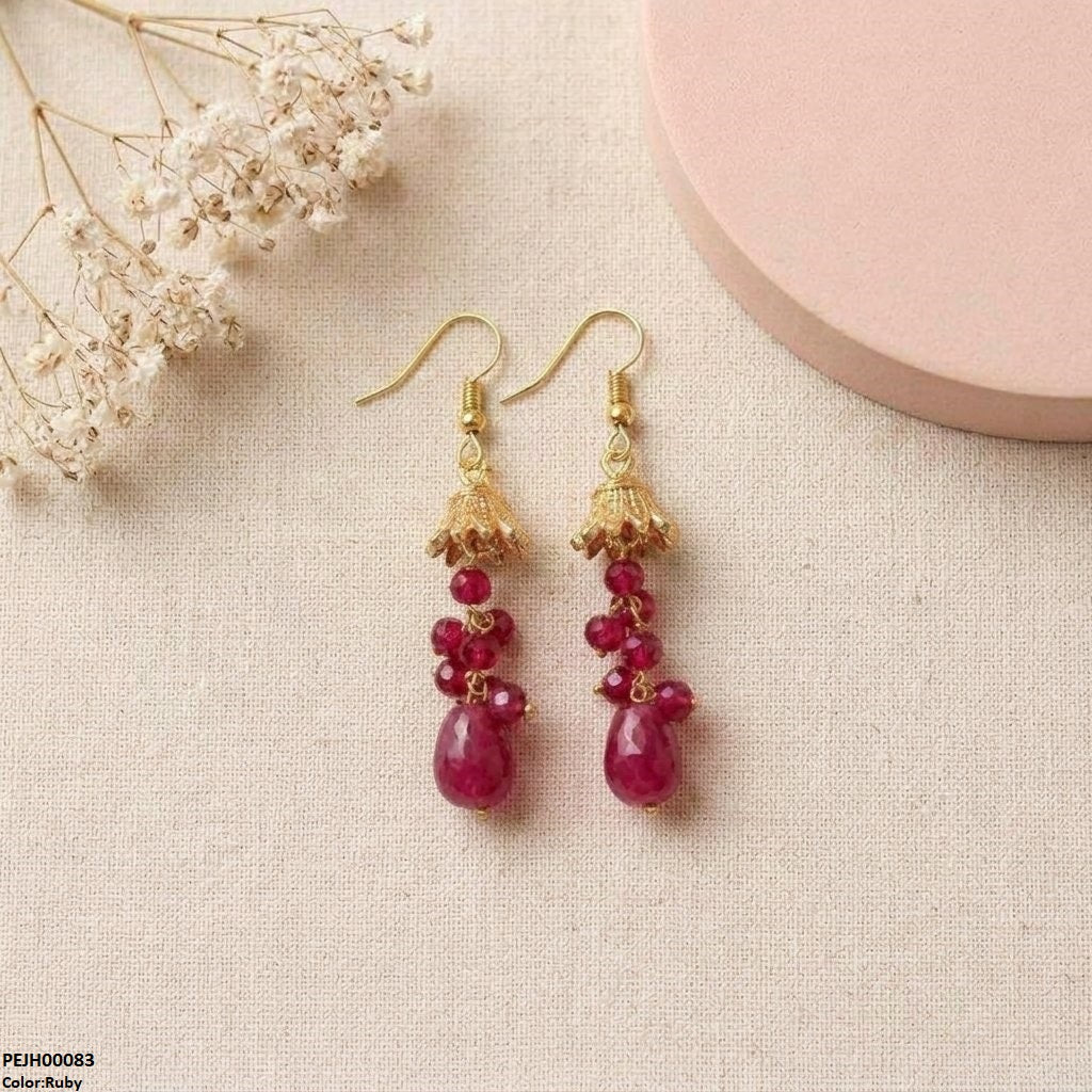 PEJH00083 MZM Round Pearl Drop Jhumki - PEJH