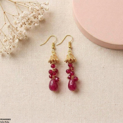 PEJH00083 MZM Round Pearl Drop Jhumki - PEJH