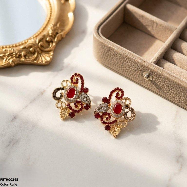 ABD PETH00345 Oval/Leaf Tops Pair - PETH