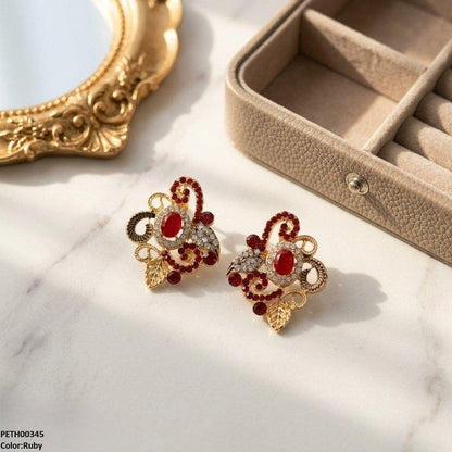 ABD PETH00345 Oval/Leaf Tops Pair - PETH