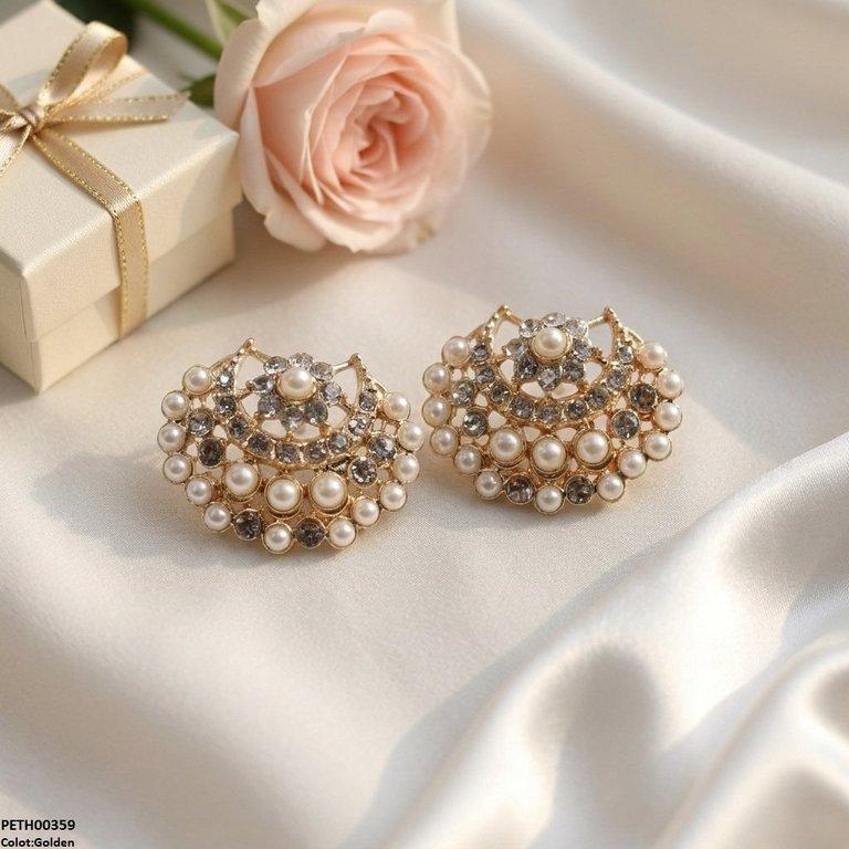 PETH00359 ABD Moon Round Stone Tops Pair - PETH