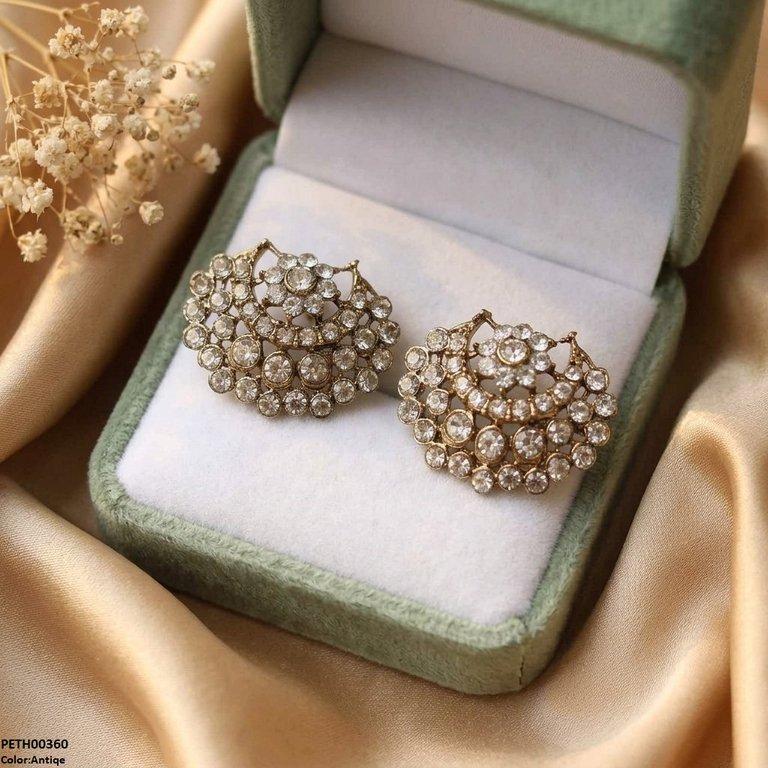 PETH00360  ABD Moon Round Stone Tops Pair - PETH