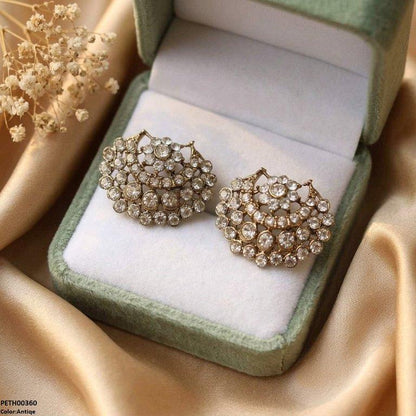 PETH00360  ABD Moon Round Stone Tops Pair - PETH