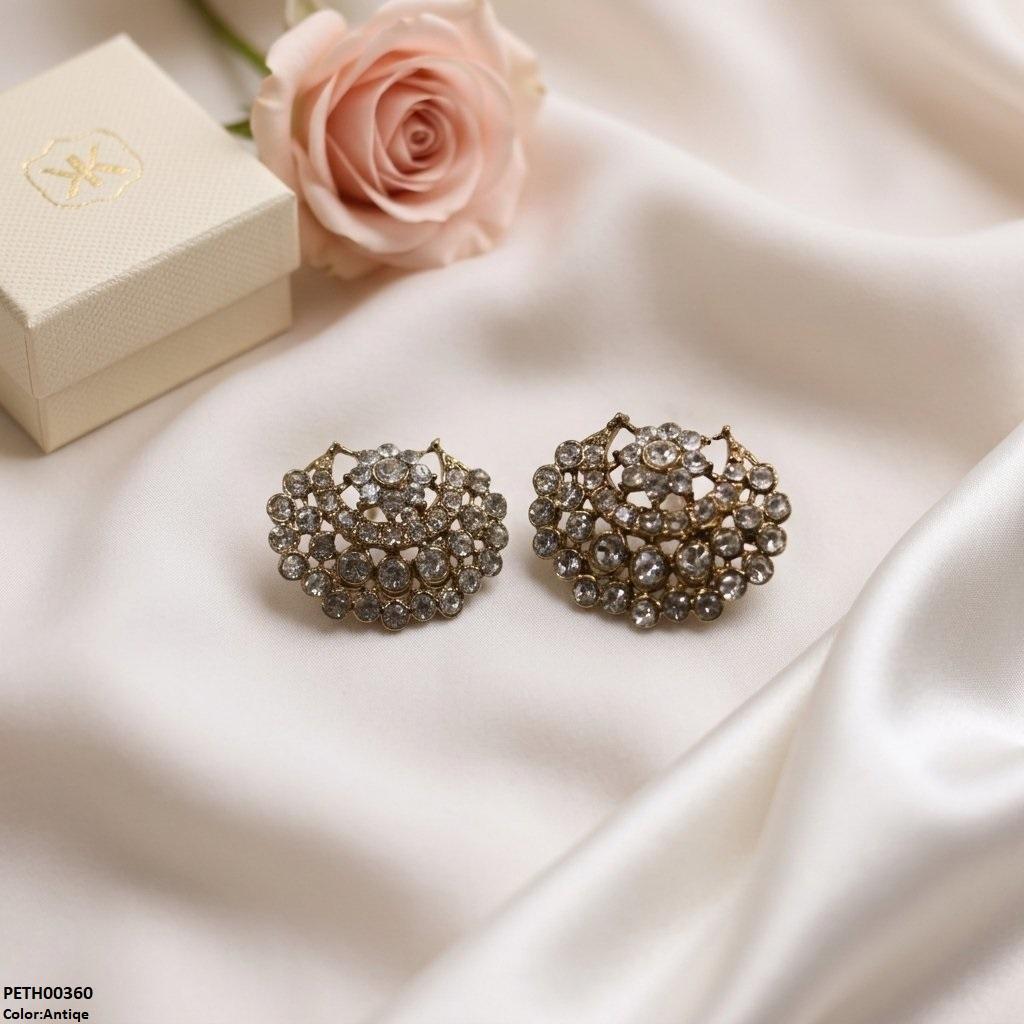 PETH00360  ABD Moon Round Stone Tops Pair - PETH