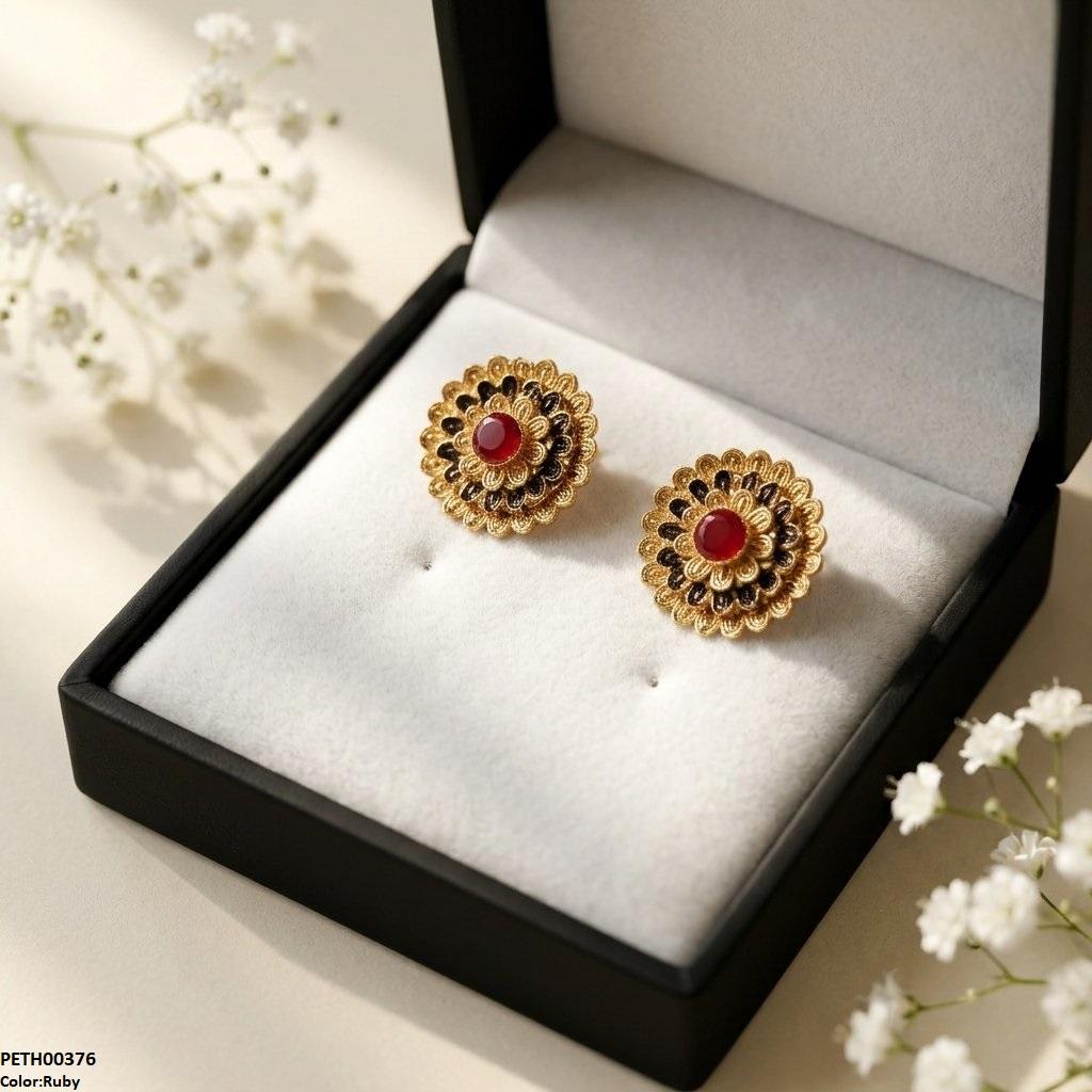 PETH00375 ABD Round Flower Tops Pair - PETH