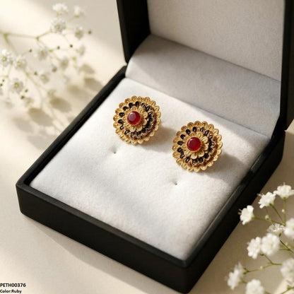 PETH00375 ABD Round Flower Tops Pair - PETH