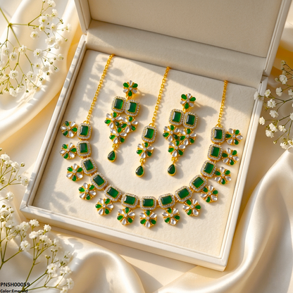 PNSH00059 FRN Tear/Flower Necklace Set - PNSH