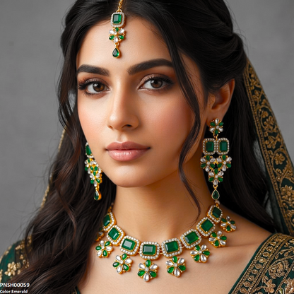 PNSH00059 FRN Tear/Flower Necklace Set - PNSH