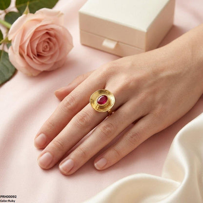 PRH00092  ABD Oval Stone Ring Adjustable - PRH