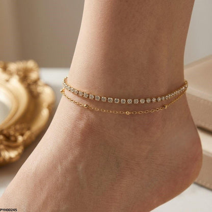 PYH00245 YYE Square Step Anklet - PYH