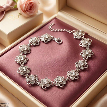 PYH00264  ABD Flower Stone  Single Anklet - PYH