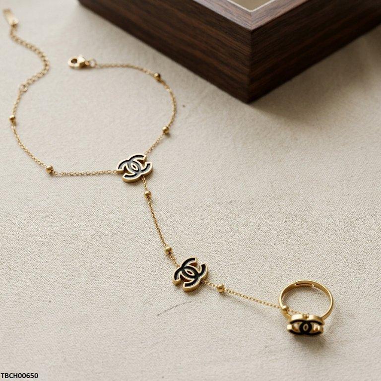 TBCH00650 BHS Stainless Steel Double C-Shap Angla Bracelet Adjustable - TBCH