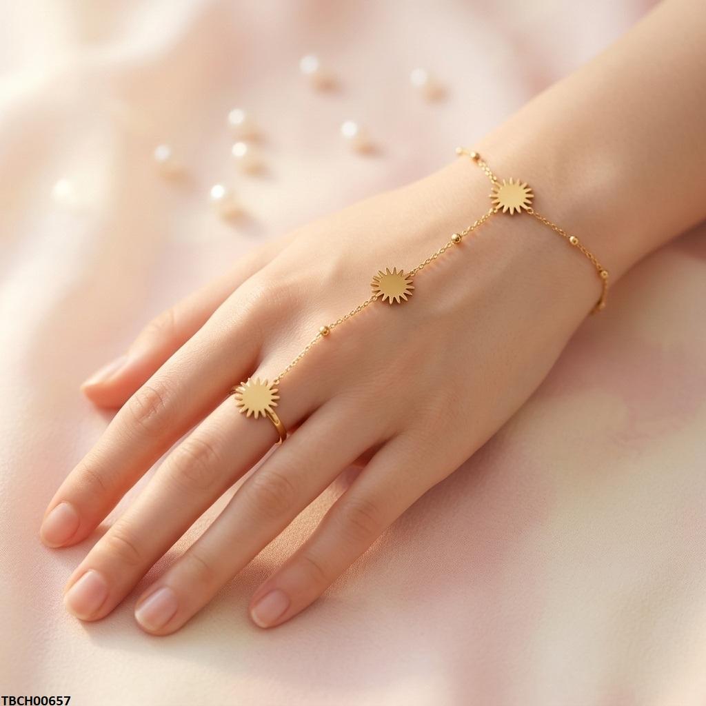 TBCH00657 BHS Stainless Steel Sun Angla Bracelet Adjustable - TBCH