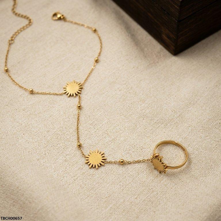 TBCH00657 BHS Stainless Steel Sun Angla Bracelet Adjustable - TBCH