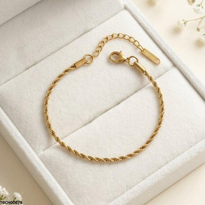 TBCH00678 MSJ Rope Stainless Steel Bracelet Adjustable - TBCH