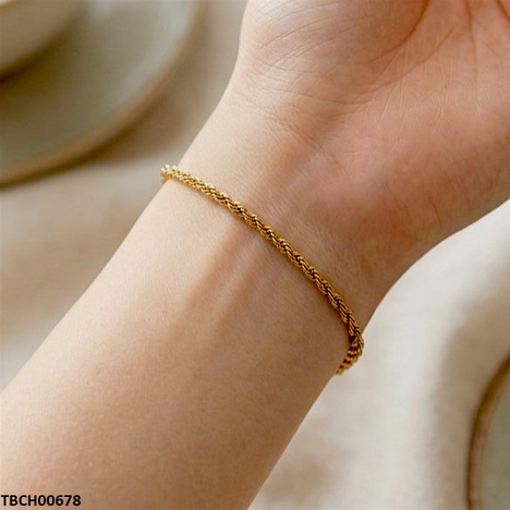 TBCH00678 MSJ Rope Stainless Steel Bracelet Adjustable - TBCH