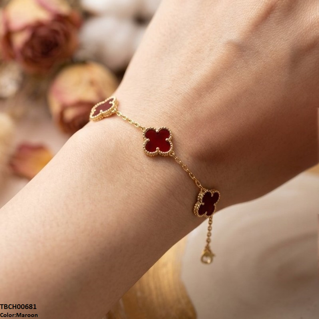 TBCH00681 MSJ Clover Stainless Steel Bracelet Adjustable - TBCH
