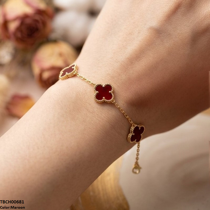 TBCH00681 MSJ Clover Stainless Steel Bracelet Adjustable - TBCH
