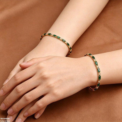 TBCH00686 BYJ Rectangle Zircon Bracelet - TBCH