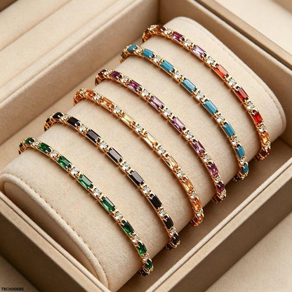 TBCH00686 BYJ Rectangle Zircon Bracelet - TBCH