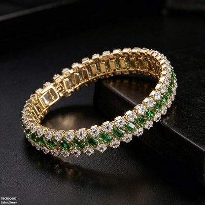 TBCH00687 BYJ Rectangle Zircon Stone Bracelet - TBCH