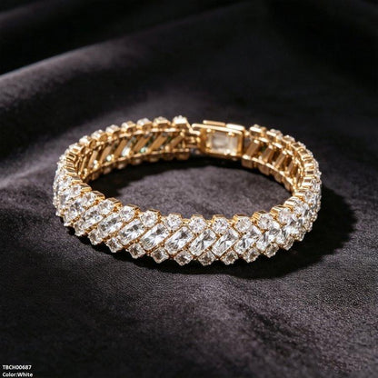 TBCH00687 BYJ Rectangle Zircon Stone Bracelet - TBCH
