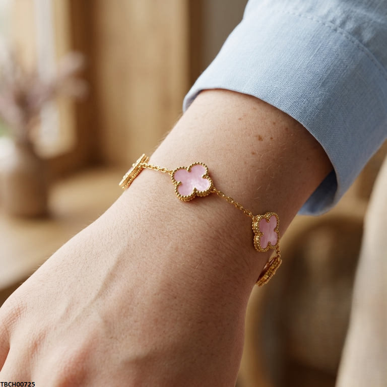 TBCH00725 TNR Flower Stainless Steel Bracelet Adjustable - TBCH