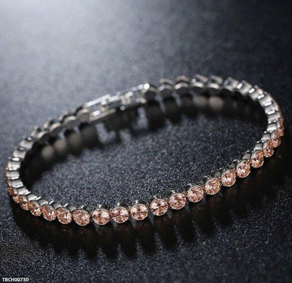 TBCH00730 WKO Imp Link Round Zircon Bracelet - TBCH