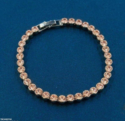 TBCH00730 WKO Imp Link Round Zircon Bracelet - TBCH