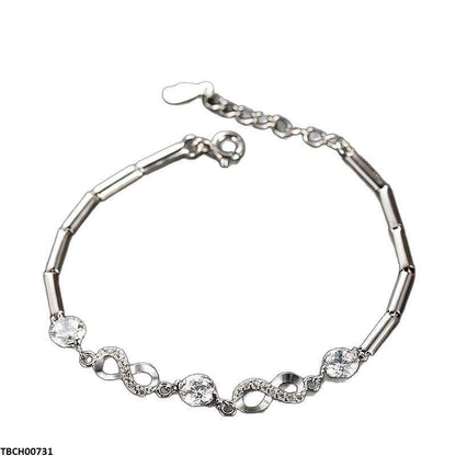 TBCH00731 JJF infinity Zircon Bracelet Adjustable - TBCH