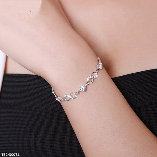 TBCH00731 JJF infinity Zircon Bracelet Adjustable - TBCH